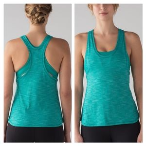 Lululemon Glide and Stride TankHeathered Viridian Green / Viridian Green